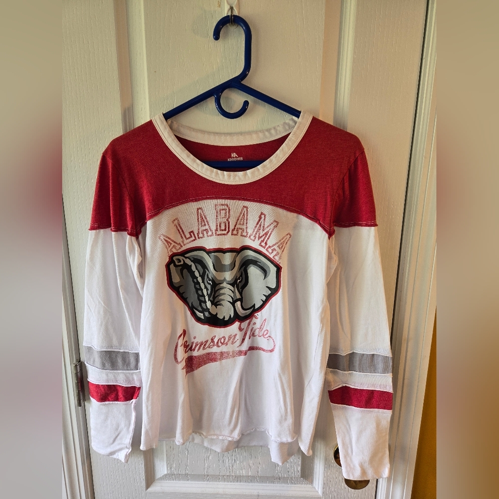 Knights Apparel Red and White Long Sleeve Tee